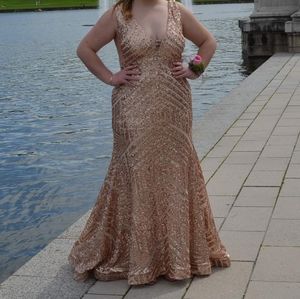 Rose Gold Jovani Prom Dress 2019